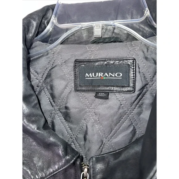 Vintage Murano 100% Lamb Skin Leather Jacket w/Quilted Lining.‎ Men's 2XL - Picture 3 of 7